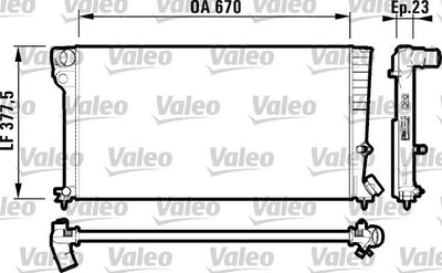 Radiator, engine cooling VALEO 731744