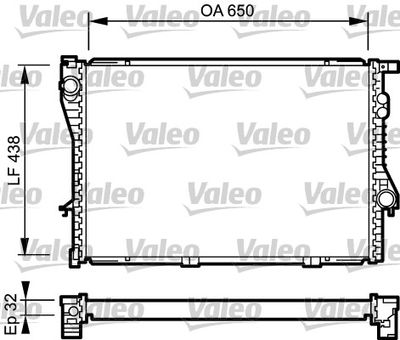 Radiator, engine cooling VALEO 731766