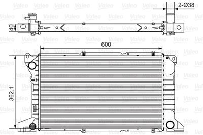 Radiator, engine cooling VALEO 731782