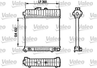 Radiator, engine cooling VALEO 731804