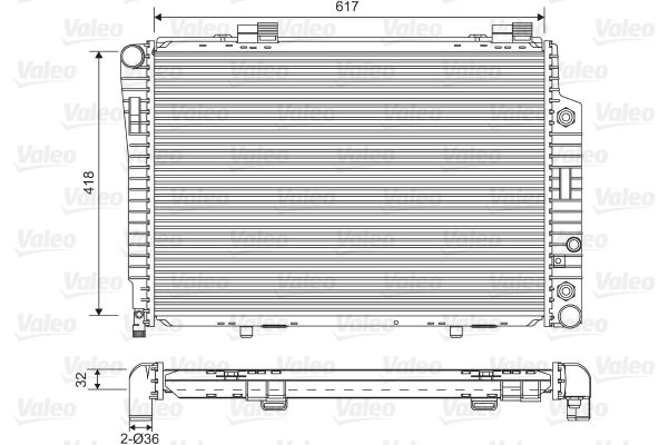 VALEO 731805 Radiator, engine cooling