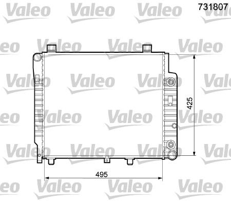 VALEO 731807 Radiator, engine cooling