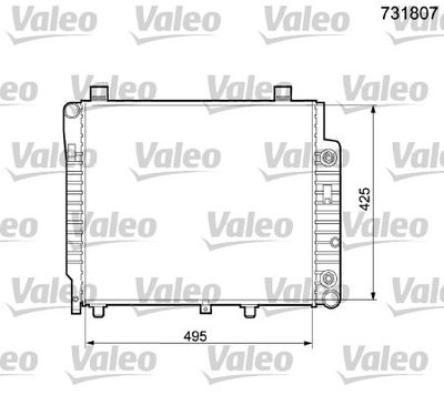Radiator, engine cooling VALEO 731807