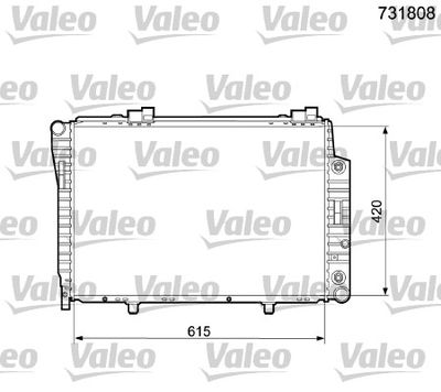 Radiator, engine cooling VALEO 731808