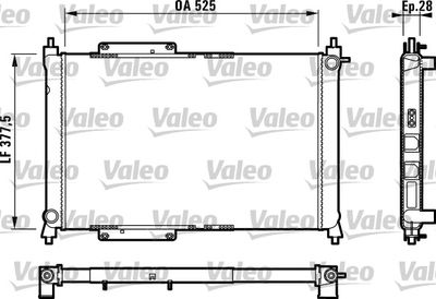 Radiator, engine cooling VALEO 731816