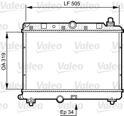 Radiator, engine cooling VALEO 731820