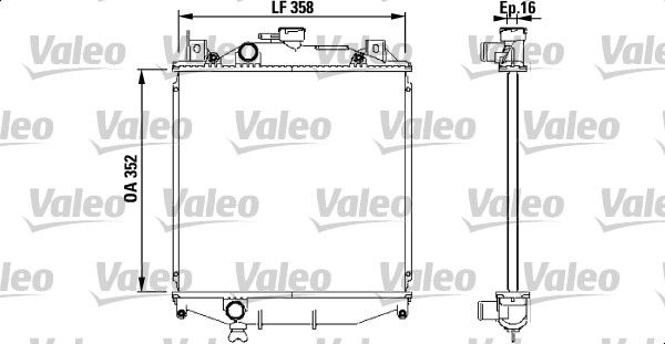 VALEO 731828 Radiator, engine cooling
