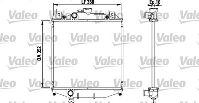 Radiator, engine cooling VALEO 731828