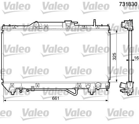 VALEO 731830 Radiator, engine cooling