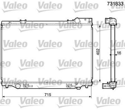 Radiator, engine cooling VALEO 731833