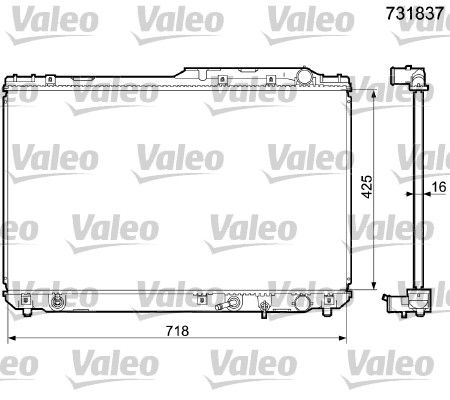 VALEO 731837 Radiator, engine cooling