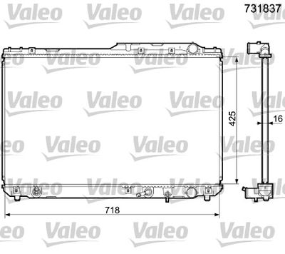 Radiator, engine cooling VALEO 731837