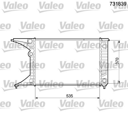 VALEO 731839 Radiator, engine cooling