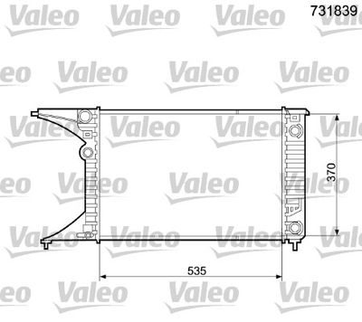 Radiator, engine cooling VALEO 731839