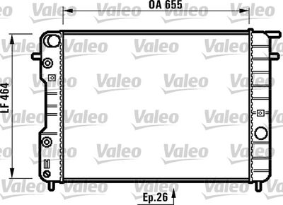 Radiator, engine cooling VALEO 731840