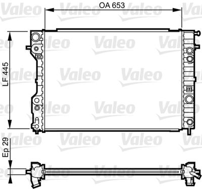 Radiator, engine cooling VALEO 731841