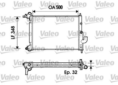 Radiator, engine cooling VALEO 731846