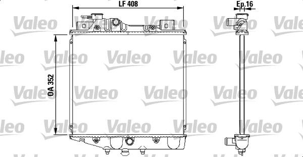 VALEO 731856 Radiator, engine cooling