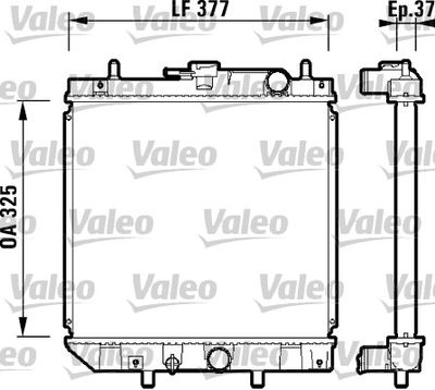 Radiator, engine cooling VALEO 731857