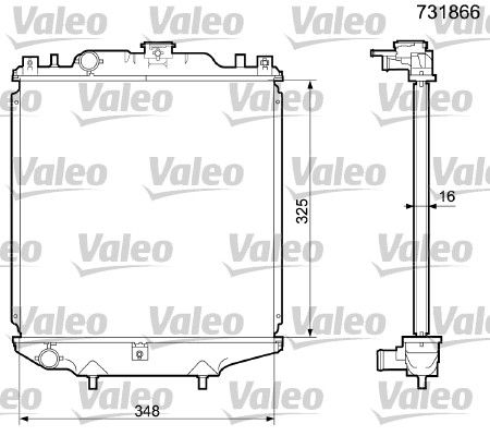 VALEO 731866 Radiator, engine cooling