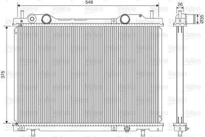 Radiator, engine cooling VALEO 731972