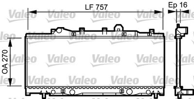 Radiator, engine cooling VALEO 731975