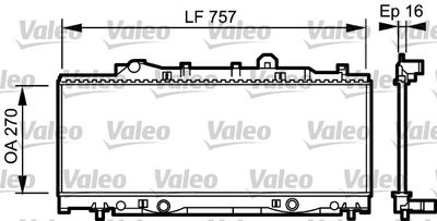 Radiator, engine cooling VALEO 731976