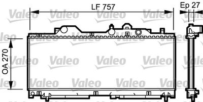 Radiator, engine cooling VALEO 731977