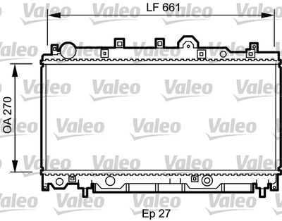 Radiator, engine cooling VALEO 731978