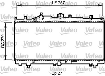 Radiator, engine cooling VALEO 731979