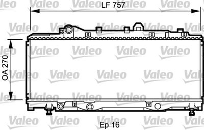 Radiator, engine cooling VALEO 731980