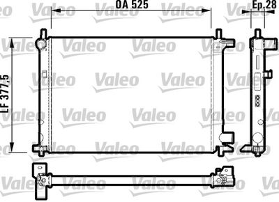 Radiator, engine cooling VALEO 732003