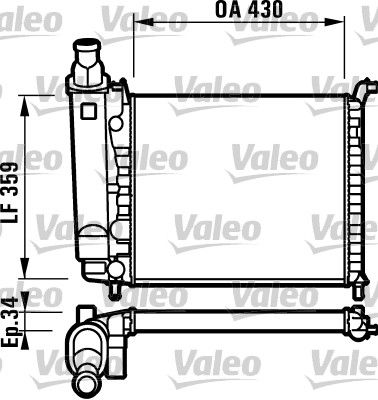 Radiator, engine cooling VALEO 732004