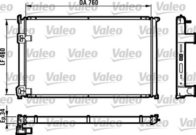 Radiator, engine cooling VALEO 732063