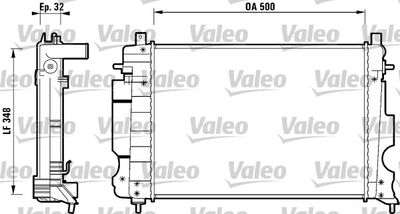 Radiator, engine cooling VALEO 732120