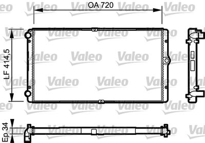 Radiator, engine cooling VALEO 732177