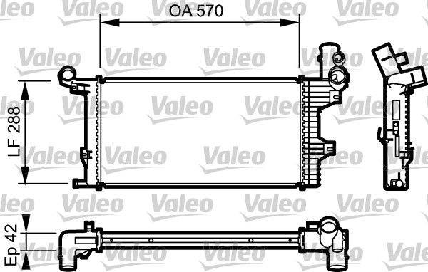 VALEO 732303 Radiator, engine cooling