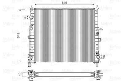Radiator, engine cooling VALEO 732315