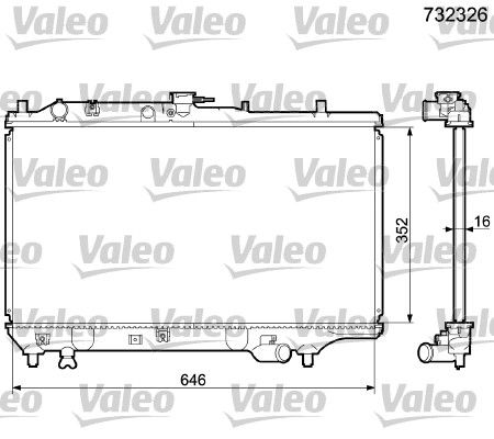 VALEO 732326 Radiator, engine cooling