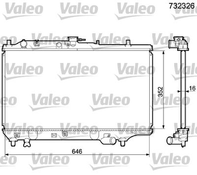 Radiator, engine cooling VALEO 732326