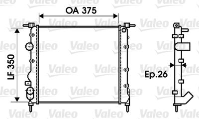 Radiator, engine cooling VALEO 732338