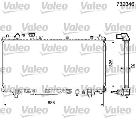 VALEO 732346 Radiator, engine cooling