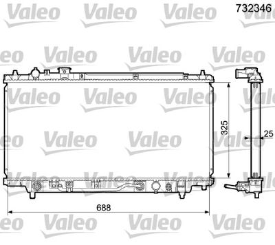 Radiator, engine cooling VALEO 732346