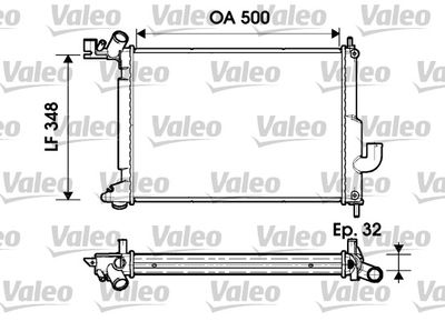 Radiator, engine cooling VALEO 732349