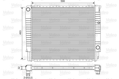 Radiator, engine cooling VALEO 732368
