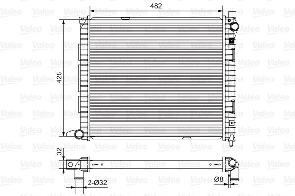 VALEO 732400 Radiator, engine cooling