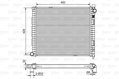 Radiator, engine cooling VALEO 732400