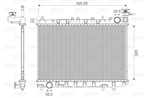 VALEO 732405 Radiator, engine cooling