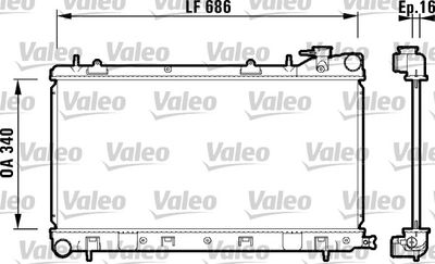 Radiator, engine cooling VALEO 732410