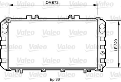 Radiator, engine cooling VALEO 732416